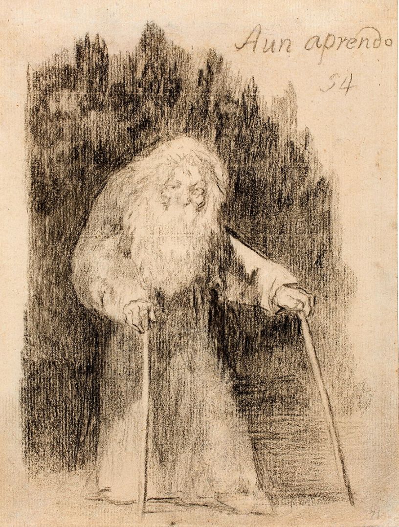 "Aún aprendo", de Francisco de Goya. Ca. 1826.